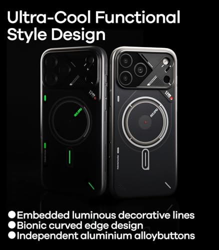 Image of Aulumu A17 iPhone 17 Pro Magnetic Thermal Case | CoolHyper | with Camera Control | IMD Technology | Compatible with Magsafe | Touch Translucent Gray