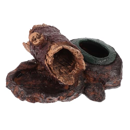 Phantasmia 爬虫類用餌箱 水皿兼隠れ家 レジン製 ? 亀やトカゲの給水給餌に適した多機能テラリウムアイテム