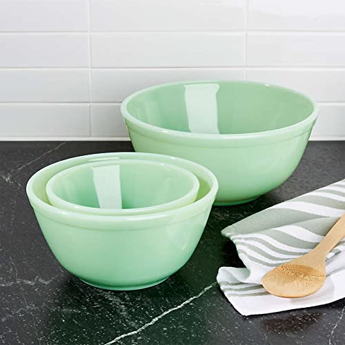 Rosso Glass 245J Mosser Jade 3 Piece Mixing Bowl Set thumb #1