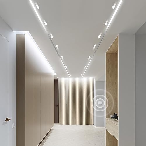 Image of 10m /Roll Running Water Flowing LED Strip Light 24V 1200LED Touch Panel Controller White LED Strip Lights 6500K Horse Running Race LED Tape Light for Home Bedroom Decor