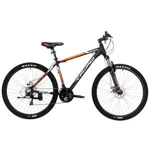 Triad M3 27.5T 21 Speed - Fully Fitted Mountain Bicycle (Matte Black) - 2 Year Frame & Fork Warranty (No-Cost EMI Available) for Unisex Adult , 18 Inch Frame, Rear;Front