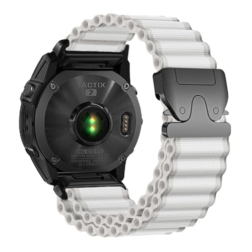 [�����ȓX] QuickFit 20 mm 22 mm 26 mm�҂݃i�C�����x���g�́A�ɓK����Garmin Fenix 8 47 mm 51 mm 7 X 6 X 5 5 X Plus/Enduro 3�x���g�u���X���b�g����(White Black,22