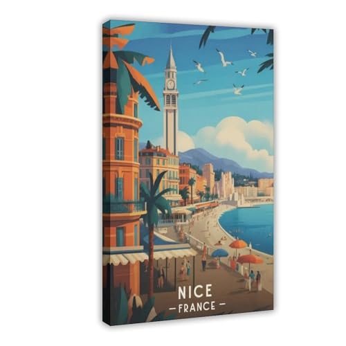 Affiche Côte d'Azur en toile pour décoration de bureau