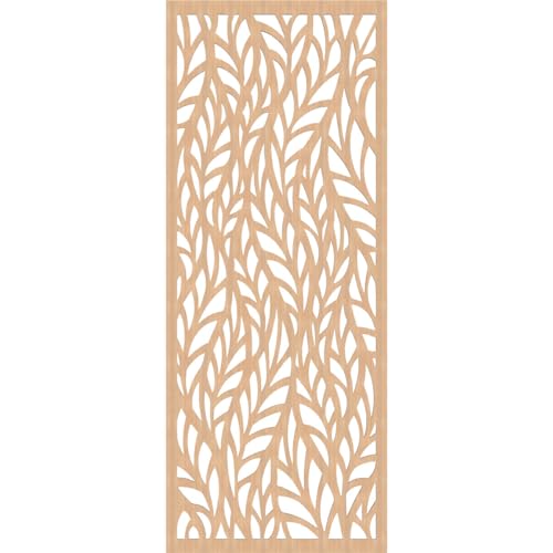 Image of Ortonville Decorative Pierced Fretwork Wood Wall Panels, 27 3 /8 inchW x 69 3 /8 inchH x 3 /8 inchT, Hickory