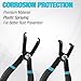 DURATECH 2-Piece Push Pin Pliers Set with 30 Degree and 80 Degree Offset Jaws, Spring Loaded and Plastic Spraying, Auto Clip Removal Tool Kit for Easily Removing Trim Plastic Fasteners, Rivets, Clips
