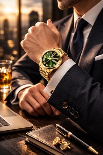 Image of TIMEWORKS Designer Golden Round Shape Day & Date Dial Men's & Boy's Analog Watch 417YYM16