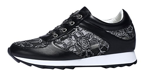 Passionow Christmas 2015 Spring Lace Mesh Increased Within Breathable Sports Causal Shoes(6 B(M) US, Black)