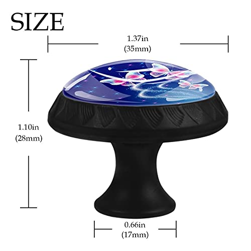 Boutons de tiroir papillons brillants 35 mm de qualité pour commode de chambre - 5
