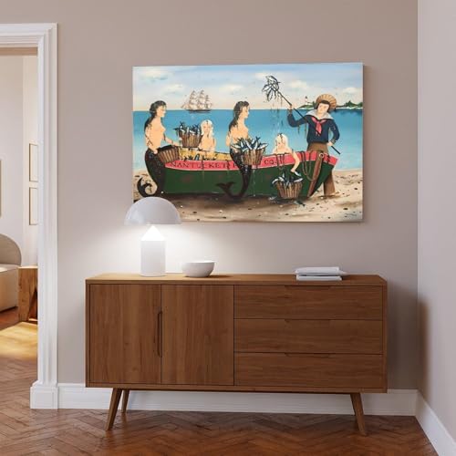 Nantucket Fish Co Ralph Cahoon Impression Toile Décoration Bureau - 6