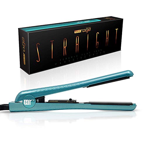 Hair Rage Pearlescent Edition 1.25 Inch Professional Ceramic Tourmaline Hair Straightening Flat Iron (Pearlescent Green)