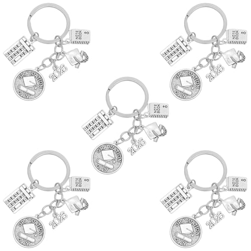PRETYZOOM Llaveros de Graduación 2026 de Aleación de Zinc 5 Piezas Recuerdos para Fiestas y Regalos de Graduados Adornos Decorativos para Mochilas y Llaves Regalos de Graduación para