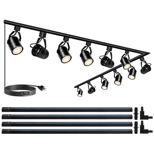 Image of Black H Type Track Lighting Kit 6000K Cold White