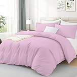 Luxe Dreams 100% Cotton Single Duvet Cover Set with 1 Pillowcase, Luxury Soft Bedding Duvet Covers Baby Pink, Premium Cotton Quilt Cover 135x200 cm