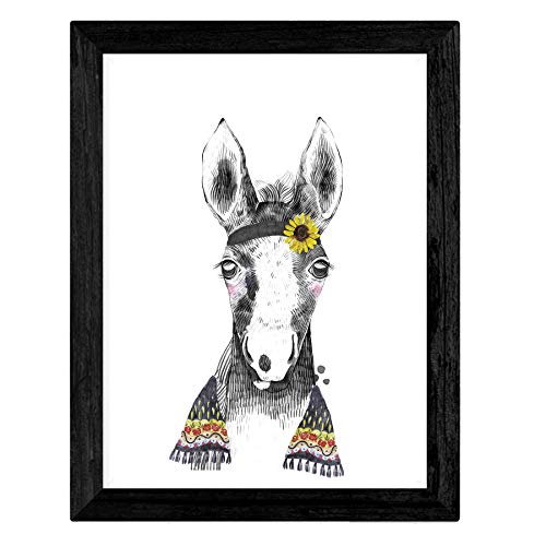 Nacnic Set of 4 sheets of Animals Children Son Hat, in A4 size, Poster paper 250 gr Frameless, Modèle 5 - Image 4
