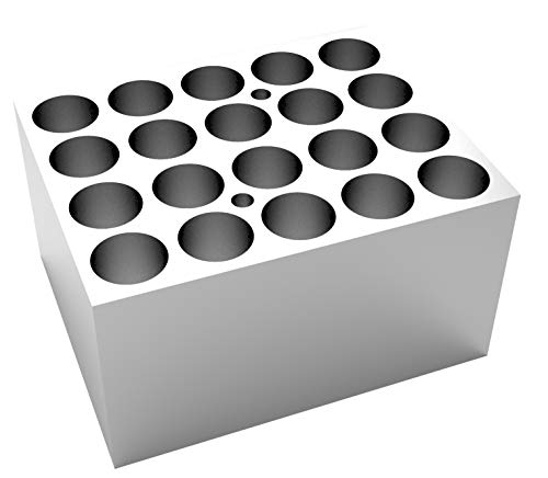 Bloque de calor 4E's USA para baño seco con viales de 20 x 15 mm modelo TC0401001-77