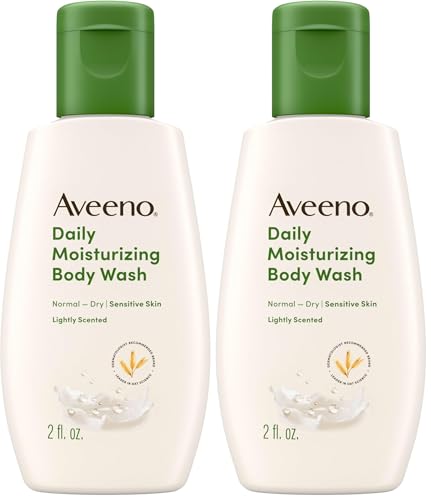 Aveeno Moisturizing Body Wash, 2oz, 2 bottles