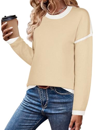 Image of Zeagoo Sweaters for Women Fall Outfits Trendy 2025 Long Sleeve Shirts Bussiness Casual Knit Pullover Sweater Tops
