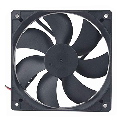 exhaust pc fan - AISIBO DC Cooling Fan Brushless Fan Computer Fan Case 5 inch Ball Bearing Exhaust Fan 12025 120mmx120mm x25mm (DC12V 0.33A)