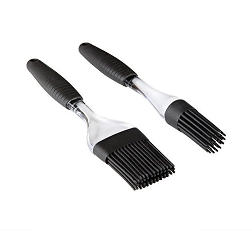 FuKiPro Funky Kitchen Products 2er Set Premium Silikon Pinsel – Küchen-Pinsel, Bratpinsel, Backpinsel, Grillpinsel, BBQ-Pinsel – hitzebeständig bis 230 Grad
