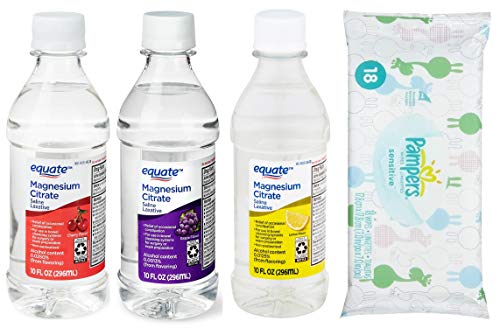 Magnesium Citrate Oral Solution Saline Laxative Pack of 3 Flavors. One Each of