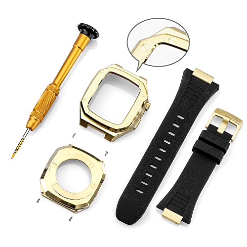 Kit de modification Apple Watch protection acier et bracelet caoutchouc anti-choc iWatch - 6