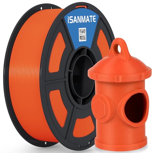 Image of iSANMATE ASA Filament 1.75mm Orange 1KG, UV & Weather Resistant 3D Printer Filament Perfect for Outdoor Functional Parts, Dimensional Accuracy + /- 0.02mm, 1kg Spool (2.2lbs)