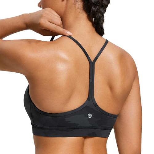 Image of CRZ YOGA Butterluxe Y Back Sports Bras | Light Support, Removable Pads, Yoga, Extremely Soft, Scoop Neck, Spaghetti Strap, for Women