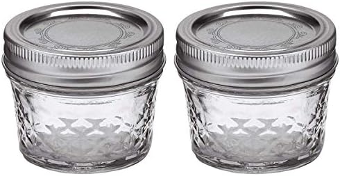 Ball Mason 4oz Quilted Jelly Jars with Lids and Bands, Set of 2