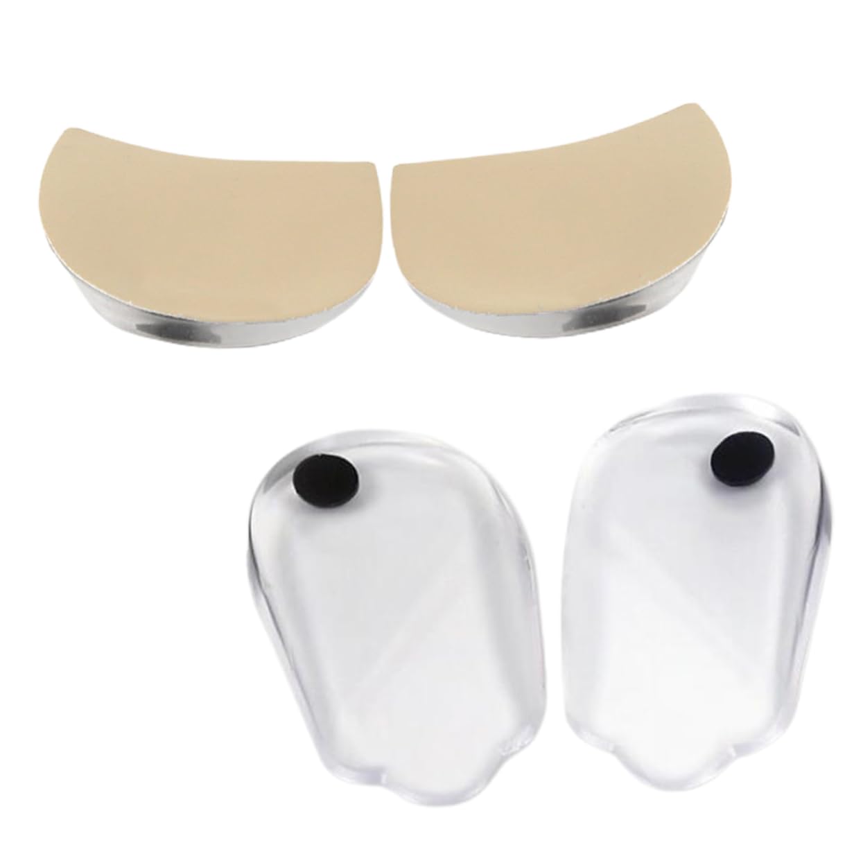 FOMIYES 2 Pairs After Corrective Pad Orthopedic Insoles Orthotic Insoles Transparent Insoles Gel Material Shoe Inserts Orthopedic Heel Insoles 3/4 Orthotic Pad Heel Lift Inserts Shoe Pads