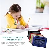 Ciieeo Mesh Window File Bag with Zipper for Office School Stationery Organiser Fits 3 Ring Binder Pen Case Document Wallet 9.6X7.1 Inches - Image 7