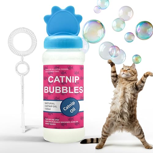 Petopedia Catnip Bubbles for Cats and Kittens, Natural Catnip Oil, Safe Interactive Cat Toys