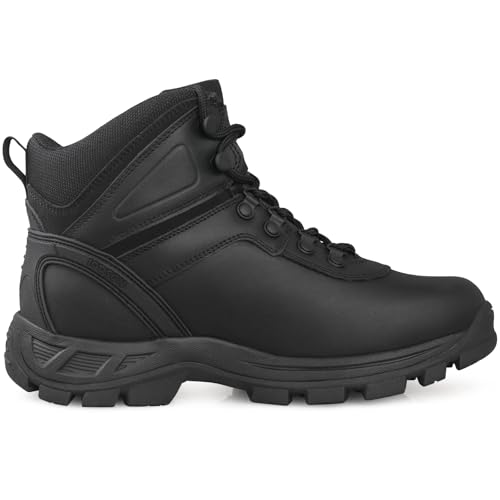 QUNLON Wanderschuhe Herren Damen Leicht Trekkingschuhe Leder Outdoorschuhe...