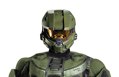 Disguise mens Master Chief Adult Full Helmet Accessory costume weapons and armor, Green, One Size US