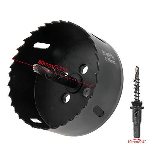 Image of Hole Saw Drilling Cutter Tool for Wood Material 80mm /3.15 inch Cutting Dia