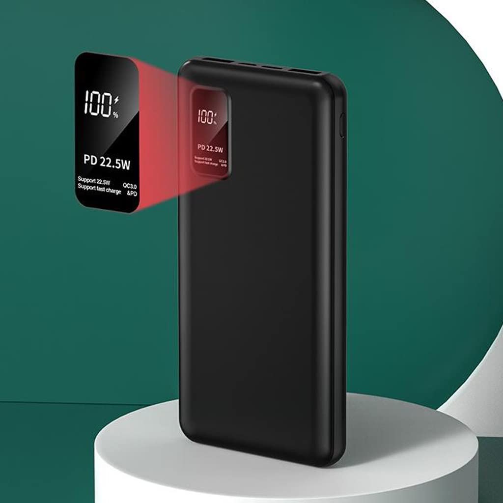 JJJ Szybkie ładowanie Powerbank 20000 mAh kreatywny powerbank o dużej pojemności (kolor: czarny, rozmiar: 10 000 mAh)