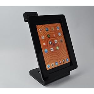 TABcare Compatible iPad 2/3/4 Black Secureity Acrylic Stand for POS, Kiosk, Store Display, fits Amazon Local Register, PayPal Here, ID Tech Shuttle, PayAnywhere, Square Credit Card Reader