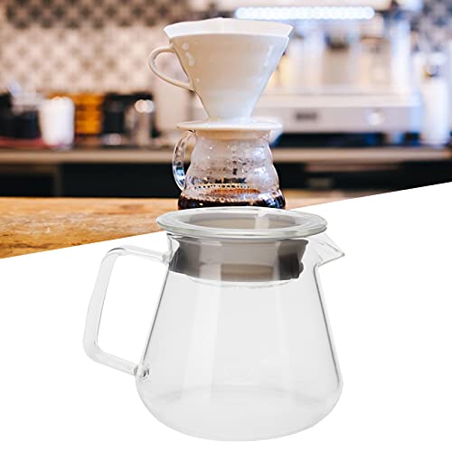 Cafetera de Vidrio Resistente Al Calor de 300ml/500ml, Tetera Transparente con Asa para el Hogar, Oficina, Cafetería… - Imagen 3