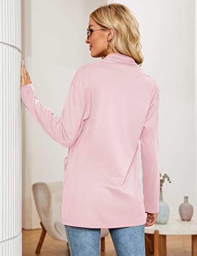 Image of Micoson Women's Long Sleeve Open Front Cardigan Casual Loose Lightweight Cardigans with Pockets