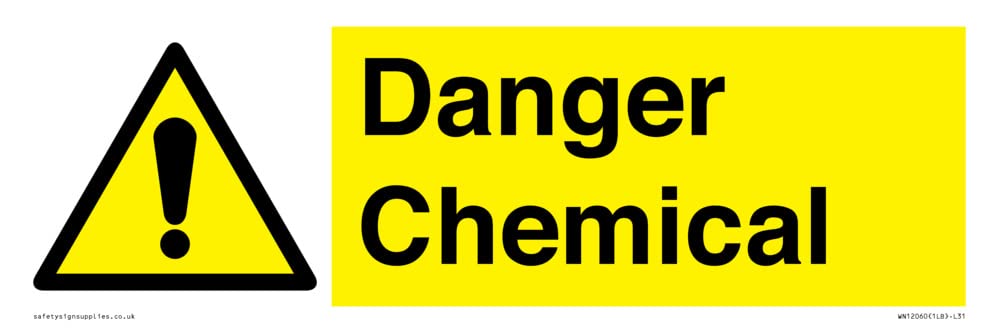 Danger Chemical Sign - 300x100mm - L31