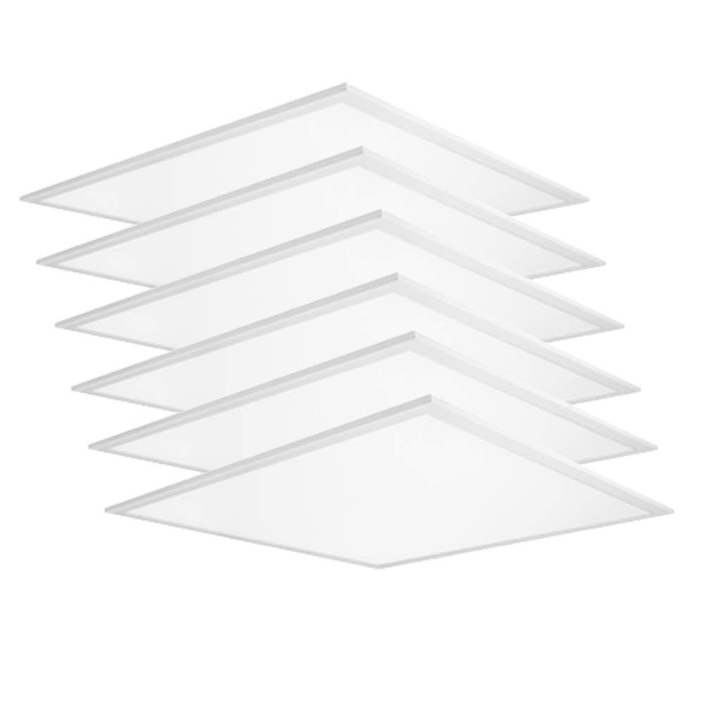 Pack of 6 x Megaman BERTO 36W Backlit TPA SQR Panel 6500K Daylight, IP40, Not Dimmable, 5 Year Warranty, Ultra-Slim TPb fire-Rated, Indoor, Ceiling, Commercial Usage