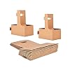 20Pack 2 Cup Drink Carrier Handle, Kraft Paperboard Disposable Drink Carrier with Handle 12-30 OZ to Go Coffee Cup Holder for Drinks, Takeout, Cafe and Restaurant Food Service Delivery