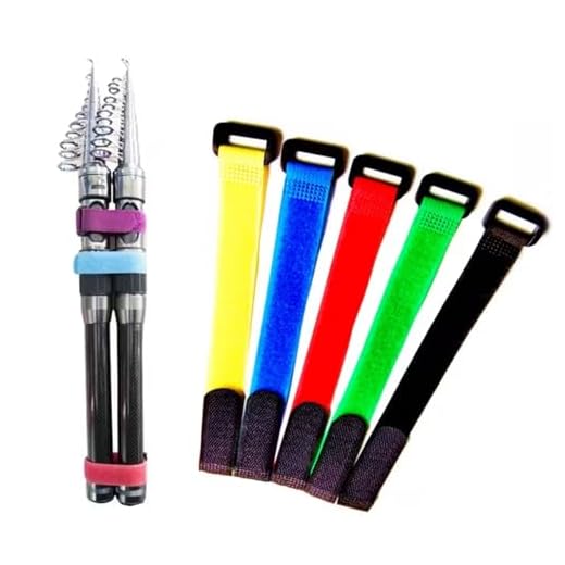 Heavy Duty Reusable Hook & Loop Ties-Fastener Straps for Organizing Cables,Cable Ties with Anti-Slip Grip for Fishing Rods,Rooster Collar,Electronics,Tool Organization,Cord Holder, 5PCS