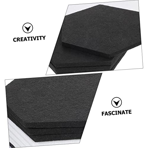 12 piezas paneles acústicos hexagonales paneles autoadhesivos para absorción de sonido, reducción de ruido, decoración de pared para casa, oficina y estudios miniatura 5