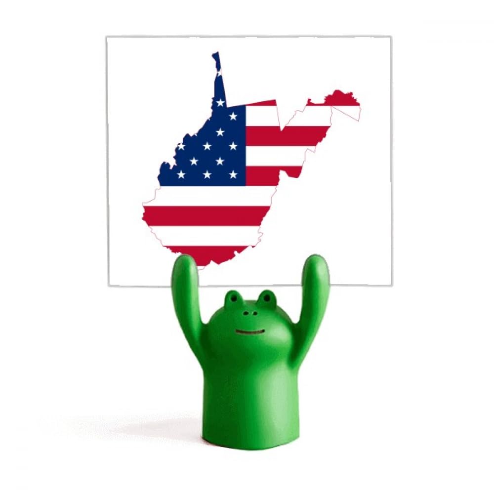 Cadeau porte-mémo drapeau Virginie et grenouille rigolote