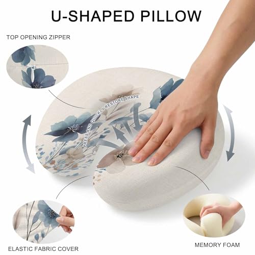 Almohada espuma viscoelástica cervical beige 29x29x10 cm miniatura 5
