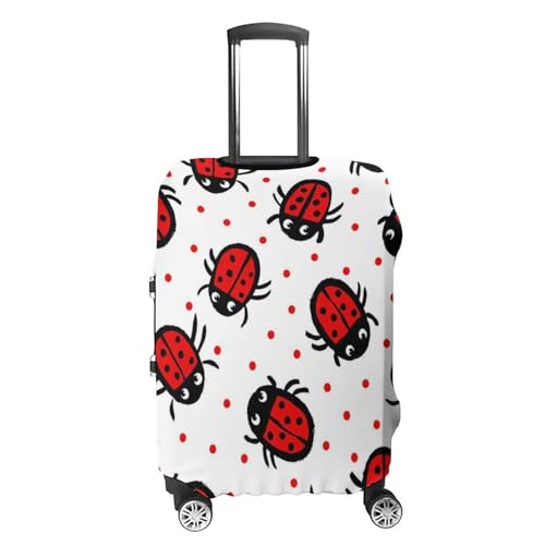 Ladybugs Travel Luggage Cover Protector, Washable Suitcase Protector Anti-scratch Spandex Baggage Covers Fits S4