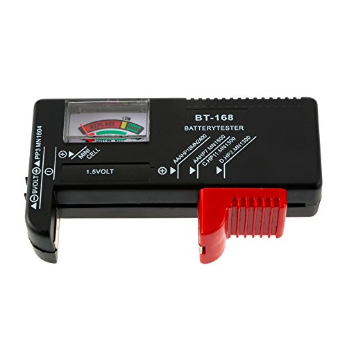 Moniss Novo verificador de voltagem de pilha de botão universal AA/AAA/C/D/9V/1,5V