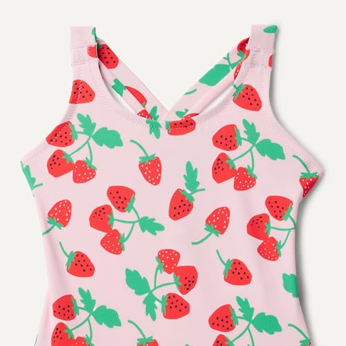 Image of Amazon Essentials Girls and Toddlers' Cross-Back One-Piece Swimsuit