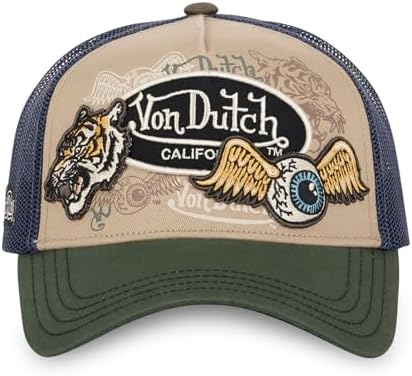 Von Dutch Trucker-pet met labelpatch in koningsblauw online kopen | P&C
