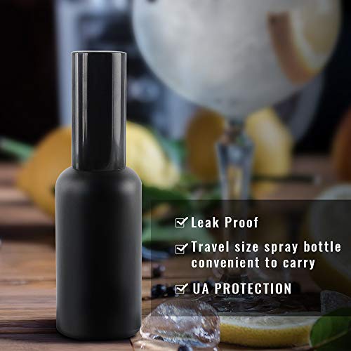 Glass Spray Bottle - 1.7oz/50ml,Perfume Atomizer Spray Bottle,Martini Vermouth Sprayer for Cocktail,Empty Portable Perfume Spray Bottle